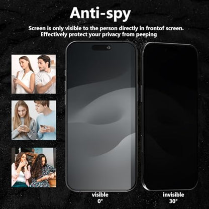 2 Pack for iPhone Air Privacy Screen Protector. Anti Scratch, Self-Healing, Anti Spy Flexible TPU Film NOT Tempered Glass for iPhone Air - size: for iP Air