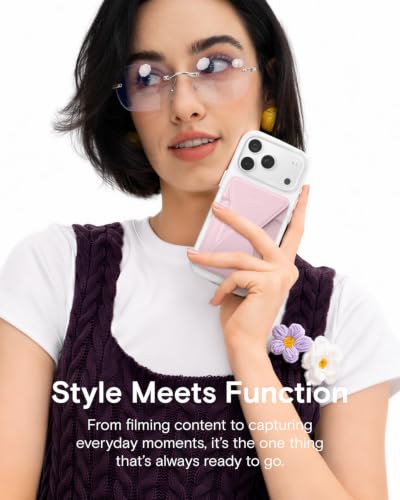MOFT Snap-on Phone Stand & Wallet AERA, MagSafe Wallet, Slim Card Holder - color: Peach Pink, size: AERA