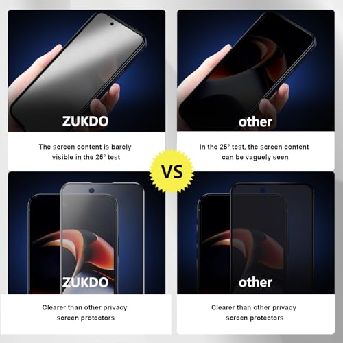 2 Pack for iPhone Air 6.5" Matte Privacy Screen Protector Anti-glare Anti-spy Tempered Glass Film Anti-fingerprint Easy Installation - size: iPhone Air