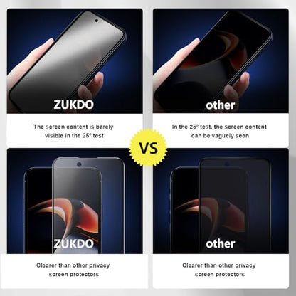 2 Pack for iPhone Air 6.5" Matte Privacy Screen Protector Anti-glare Anti-spy Tempered Glass Film Anti-fingerprint Easy Installation - size: iPhone Air
