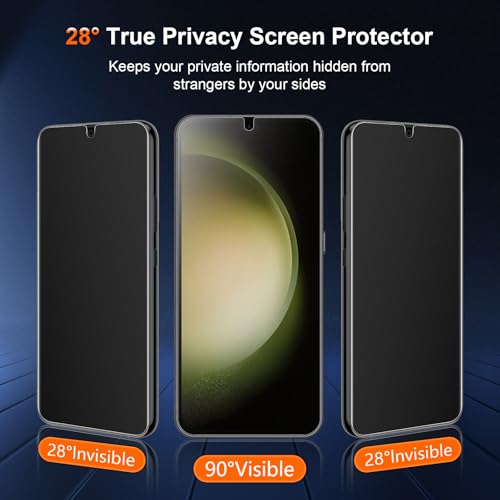28 ° Matte Privacy TPU Screen Protector for Samsung Galaxy S23 Plus - size: Galaxy S23 Plus