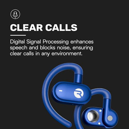 Raycon Fitness Open Ear Earbuds - Wireless, Water-Resistant, 40H (Blue) - color: Blue