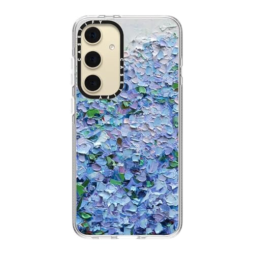 CASETiFY for Galaxy S24+ Case - Impact Clear | Not Yellowing | 6.6 ft. Drop Protection | Nantucket Blue Hydrangeas | Clear - color: Nantucket Blue Hydrangeas, size: Galaxy S24+