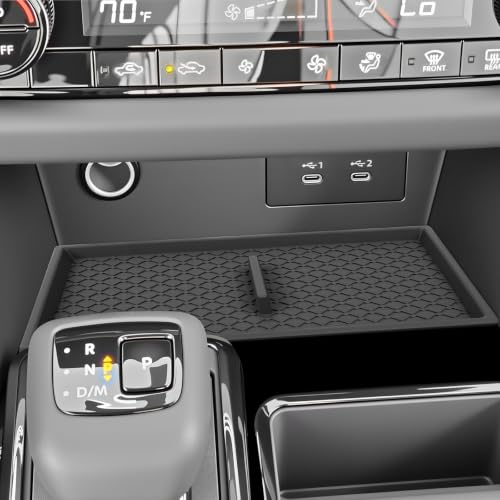 SKTU for 2026 Nissan Pathfinder Wireless Charging Mat 2026+ Pathfinder SV Wireless Charging Pad Nissan Pathfinder 2026 Accessories Rubber Non-Slip Console Mat (Only for Pathfinder SV) - color: 2026+ Pathfinder SV Wireless Charging Mat