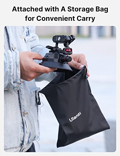 Ulanzi SC-02 Heavy-Duty Suction Cup Mount for Camera/Accessory (4.5"), Pump-actived Vacuum Camera Suction Cup Mount for Action Cameras w Quick Release NATO Magic Arm Car Boat Windshield Window Mount - color: SC-02