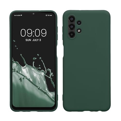 kwmobile Case Compatible with Samsung Galaxy A13 4G Case - Soft Slim Protective TPU Silicone Cover - Forest Green - color: forest green, size: Galaxy A13 4G