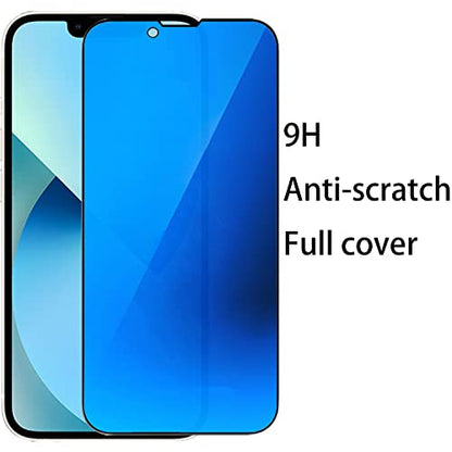 2 Pack Anti-Blue Privacy Tempered Glass for iPhone 13/13 Pro/iPhone 14 / iPhone 17e/ 16e Anti-Spy Screen Protector Film Electroplated 6.1 inch Blue - size: For iPhone 17e/16e/13 Pro/ 13 /14