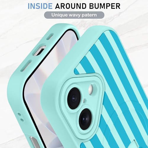 KANGHAR Compatible with iPhone 17 Case Stripes -Blue - color: Blue-Stripes, size: iPhone 17