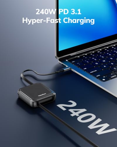 240W Retractable USB C Cable for Phones,Grey,3.3ft - color: Grey, size: V103 1Pack-3.3ft