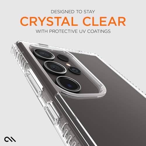 Case-Mate Tough Clear Samsung Galaxy S24 Ultra Case [16ft D3O Drop Protection] [Wireless Charging Compatible] Phone Case for Samsung Galaxy S24 Ultra 6.8", Slim, Anti Yellow, Anti Scratch Technology - color: D3O Clear