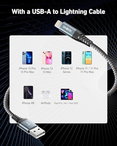 Short iPhone Charger Cable [Apple MFi Certified] Lightning Cable 1FT, 3Pack - color: Grey, size: 1FT, style: USB to Lightning