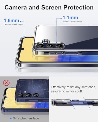 HOOMIL Case for Samsung Galaxy A25, Non-Yellowing, Drop Protection, Anti-Scratch Transparent Hard Back Phone Cover - Crystal Clear - color: Clear, size: A25 5G
