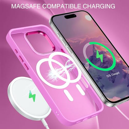 BENTOBEN Magnetic for iPhone 16 Pro Max Case,(Compatible with MagSafe) (Military Grade Drop Protection) Slim Translucent Matte Shockproof with Anti-Fingerprint Phone Case 6.9",Fruit Purple - color: Fruit Purple