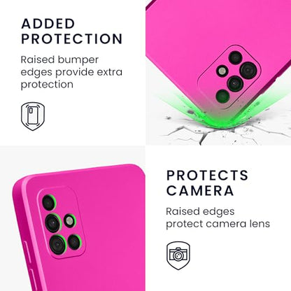 kwmobile Case Compatible with Samsung Galaxy A51 Case -Soft TPU Back Phone Cover - with Metallic Look - Metallic Pink - color: metallic pink, size: Galaxy A51