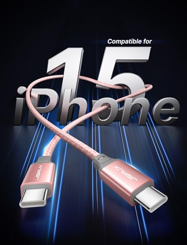 JSAUX 100W USB C to USB C Cable [2-Pack 6.6FT], PD Fast Charging, Pink - color: Pink, size: 6.6ft+6.6ft