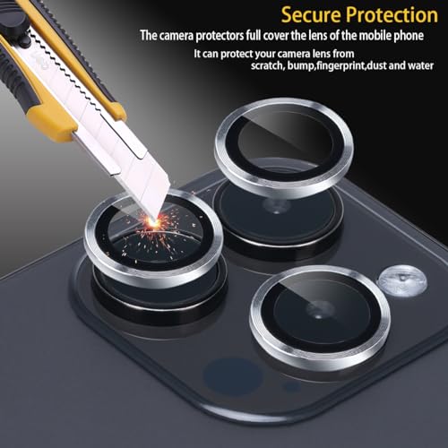 Camera Lens Protector for iPhone 14 Pro/14 Pro Max, Silver - color: Silver