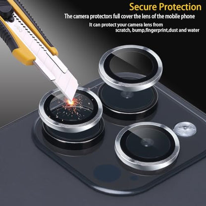 Camera Lens Protector for iPhone 14 Pro/14 Pro Max, Silver - color: Silver