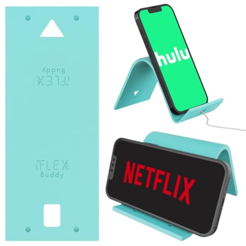 iFLEX Buddy Cell Phone and Tablet Stand Companion - Ideal for Air Travel, Work, and Home Use - Flexible Holder for All Mobile Devices - The Ultimate iPhone Cell Phone Stand Solution - color: Green