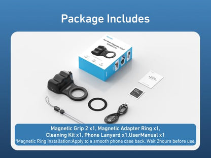 TELESIN Magnetic Phone Camera DSLR Style Grip for Magsafe iPhone & Android - color: Black