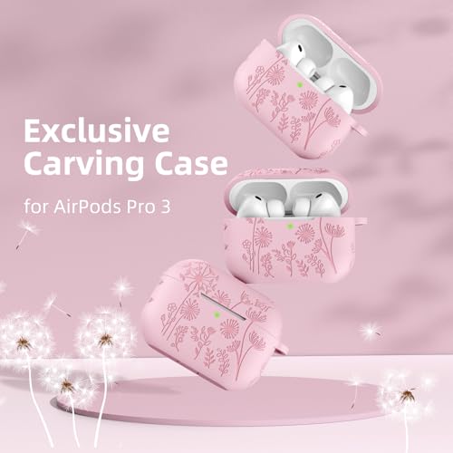 Lerobo for AirPods Pro 3 Case with Cleaner Kit & Keychain, Pink - color: A-Pink, size: AirPods Pro 3