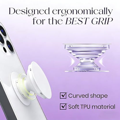 3D Gummy Bear Phone Grip Stand Cute Gummy Bear Style Expandable Collapsible Mobile Phone Grip Stand Holder Comfortable to Hold Phone Grips for Smartphone & Tablet Cell Phone (Purple) - color: Purple