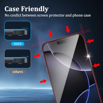 3 Pack Privacy Screen Protector for iPhone 17 Pro - size: iPhone 17 Pro 3PCS