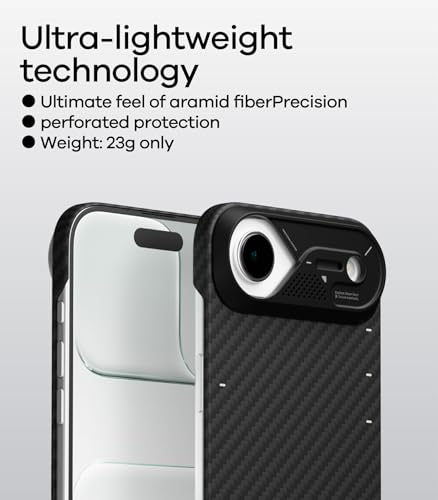 Aulumu A17 Aramid Fiber iPhone Air Case | 1500D Ultra Slim Woven | CoolHyper Real Cooling | Compatible with MagSafe - size: iPhone Air