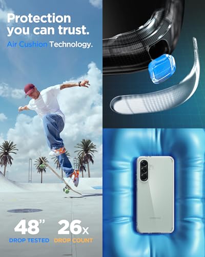 Spigen for Galaxy A56 5G Case, Ultra Hybrid [Anti-Yellowing] [Military-Grade Protection] - Crystal Clear - color: Crystal Clear, size: Galaxy A56 5G