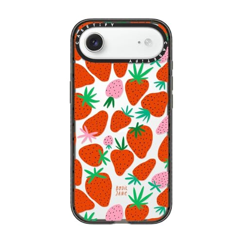 CASETiFY for iPhone Air Case - Impact | Slim Fit | 8.2 ft. 4X Military Grade Drop Protection | STRAWBERRIES | Black - color: STRAWBERRIES, size: Iphone Air (6.5")