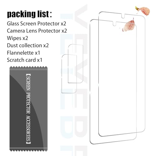 Screen Protector for Samsung Galaxy S22, [2+2 Pack] Tempered Glass for Galaxy S22 & Camera Lens Protectors[Ultrasonic Fingerprint Unlock] [Case Friendly] [Bubble-Free] - size: Galaxy S22