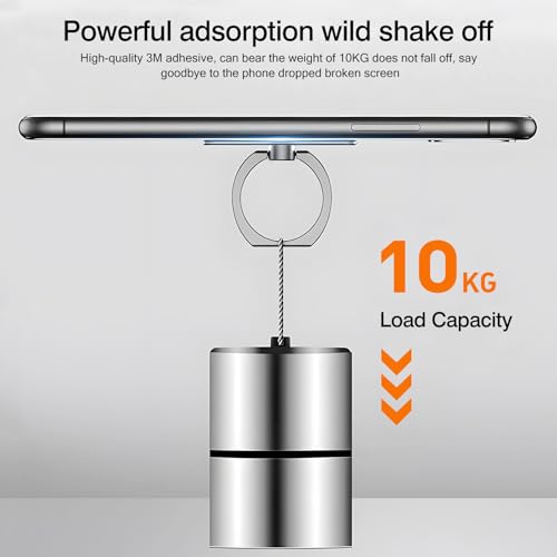 [2 Pack] Transparent Finger Ring Cell Phone Ring Holder Stand,360 Degree Rotation and 180 Degree Adjustable Finger Ring Kickstand with Polished Electroplated Phone Grip-Lucky Straw