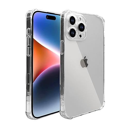 1PC Clear Soft TPU Silicone Case for iPhone 14 Pro Max | Clear Flexible Back Cover Made of Soft TPU/Silicone Rubber with Precise Rear Camera Cutouts - color: For iPhone 14 Pro Max