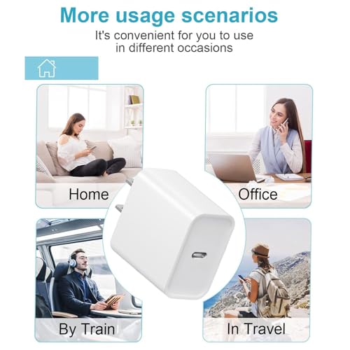 iPhone 17 16 15 Charger: Fast Charging USB C Charger i Phone 17 16 Charging - color: 3PACK White