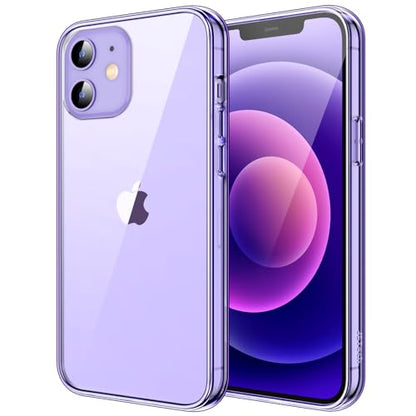 JETech Case for iPhone 12/12 Pro 6.1-Inch, Non-Yellowing Shockproof Phone Bumper Cover, Anti-Scratch Clear Back (Deep Purple) - color: Deep Purple