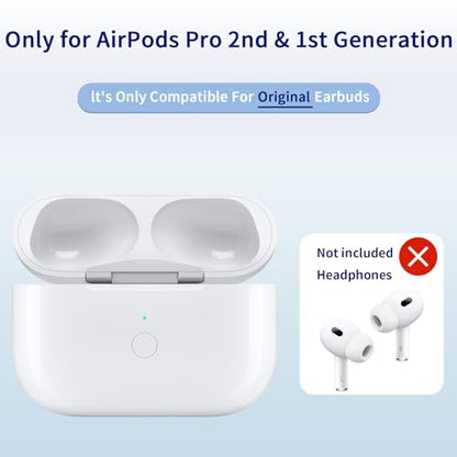 USB-C Charging Case for AirPods Pro 1st & 2nd Gen Wireless | Hall‑sensor auto pop‑up connect, tri‑color LED status indicator, drop‑proof ABS shell, dual‑mode wired‑wireless power supply