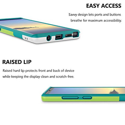 Jeylly Galaxy Note 8 Case, Note 8 Cover, [3 Color] Slim Hybrid Impact Rugged Soft TPU & Hard PC Bumper Shockproof Protective Anti-Slip Case Cover Shell for Samsung Galaxy Note 8 SM-N950 - Green | [3 Color] Slim Hybrid Impact Rugged Soft TPU & Hard PC Bump