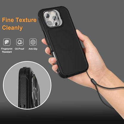 Follaroma for iPhone 16 Pro Case,Magnetic,Heavy Duty Case,6.3'', Black - color: Black, size: iPhone 16 Pro 6.3''