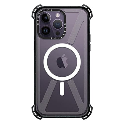 CASETiFY for iPhone 14 Pro Max Case - Bounce Compatible with MagSafe | Shockproof | 21.3 ft. 6x Military Grade Drop Protection | Black - color: Clear Black, size: Iphone 14 Pro Max (6.7")