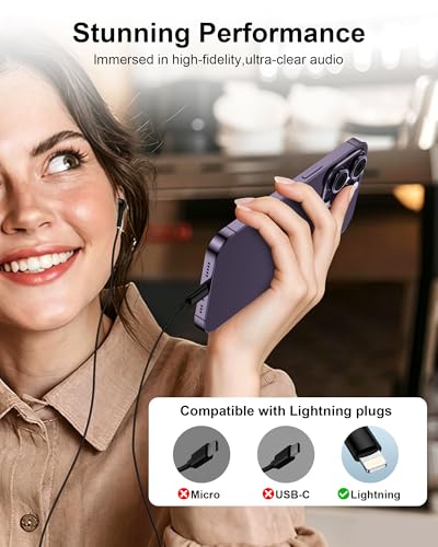 Wired Lightning Ear Buds for Apple Airpods iPhone 14 13, Headphones Earbuds - color: Black