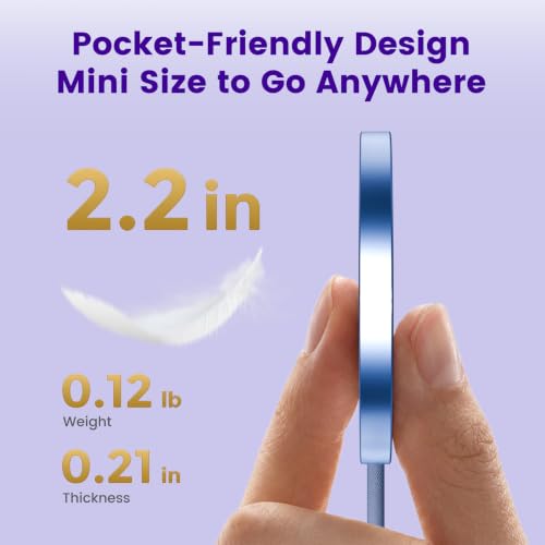 MagSafe 25W Wireless Charger for Apple Magnetic Fast Charging Pad - color: Dark Violet