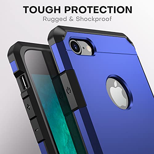 ImpactStrong for iPhone 7 Case/iPhone 8 Case, Heavy Duty Dual Layer Protection Cover (Navy Blue)