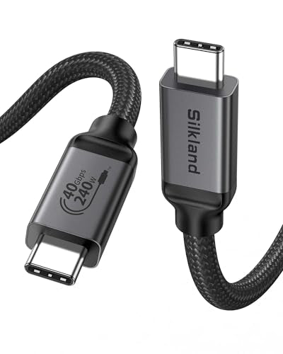Silkland USB 4 for Thunderbolt 4, 40Gbps 240W 8K, USB-IF Certified, 4FT - size: 4ft