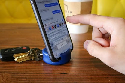 GoDonut Mini – Portable Keychain Cell Phone Stand & Holder – Desk Accessory Perfect for Travel, Office & Nightstand – Compatible with iPad mini and Smartphones - Red - color: Red