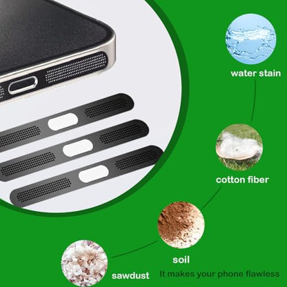[8-Pack] USB C Dust Plug, Charging Port Cover with Anti-Lost Strap, with Speaker Dust Cover Compatible with iPhone18 17 pro max Type C (USB C Cover18 17 Max (Black))