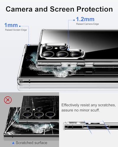 HOOMIL Case for Samsung Galaxy S22 Ultra 5G 6.8-Inch, Non-Yellowing, Drop Protection, Anti-Scratch Transparent Hard Back Phone Cover - Crystal Clear - color: Clear, size: Samsung Galaxy S22 Ultra