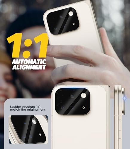 Orzero (3 Pack) Camera Lens Protector Compatible for Google Pixel 9 Pro Fold, Protector de Cámera Tempered Glass 9H Anti-Scratch Case Friendly Does Not Affect Night Shots and Flash - size: Google Pixel 9 Pro Fold