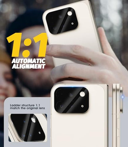 Orzero (3 Pack) Camera Lens Protector Compatible for Google Pixel 9 Pro Fold, Protector de Cámera Tempered Glass 9H Anti-Scratch Case Friendly Does Not Affect Night Shots and Flash - size: Google Pixel 9 Pro Fold