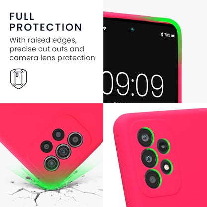 kwmobile Case Compatible with Samsung Galaxy A52 / A52 5G / A52s 5G Case - Slim TPU Silicone Phone Cover - Soft Touch Finish - Neon Pink - color: neon pink, size: Galaxy A52 / A52 5G / A52s 5G