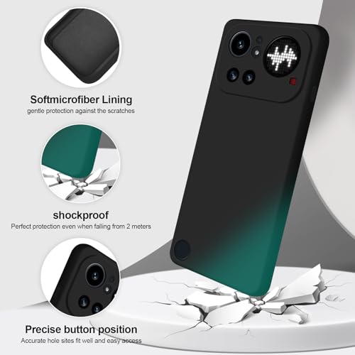 GiiYoon Silicone Case for Nothing Phone 4a Pro, Black - color: Black, size: Nothing Phone 4a Pro