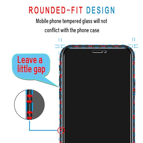 Slanku Privacy Screen Protector for iPhone 11 Pro/10/XS/X Tempered Glass - size: 11 Pro/10/XS/X